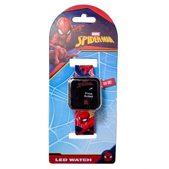 Spiderman Other - Marvel Spiderman LED Watch Kids Spider-man Accutime Digital Wristwatch Red